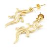 [G2830] - Gold Plated 'Salamander' Earrings