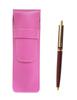 Пенал из розовой зернистой кожи AP300 1965 года выпуска с металлическим зажимом и шариковой ручкой, набор красных SASP-AP300B-R