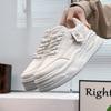 Женские белые туфли, новые осенние студенческие универсальные повседневные туфли Instagram, модные кроссовки на платформе