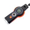 7 In 1 Multi Function Outdoor Whistle Compass Thermometer LED Light Mirror Magnifying Glass Outdoor