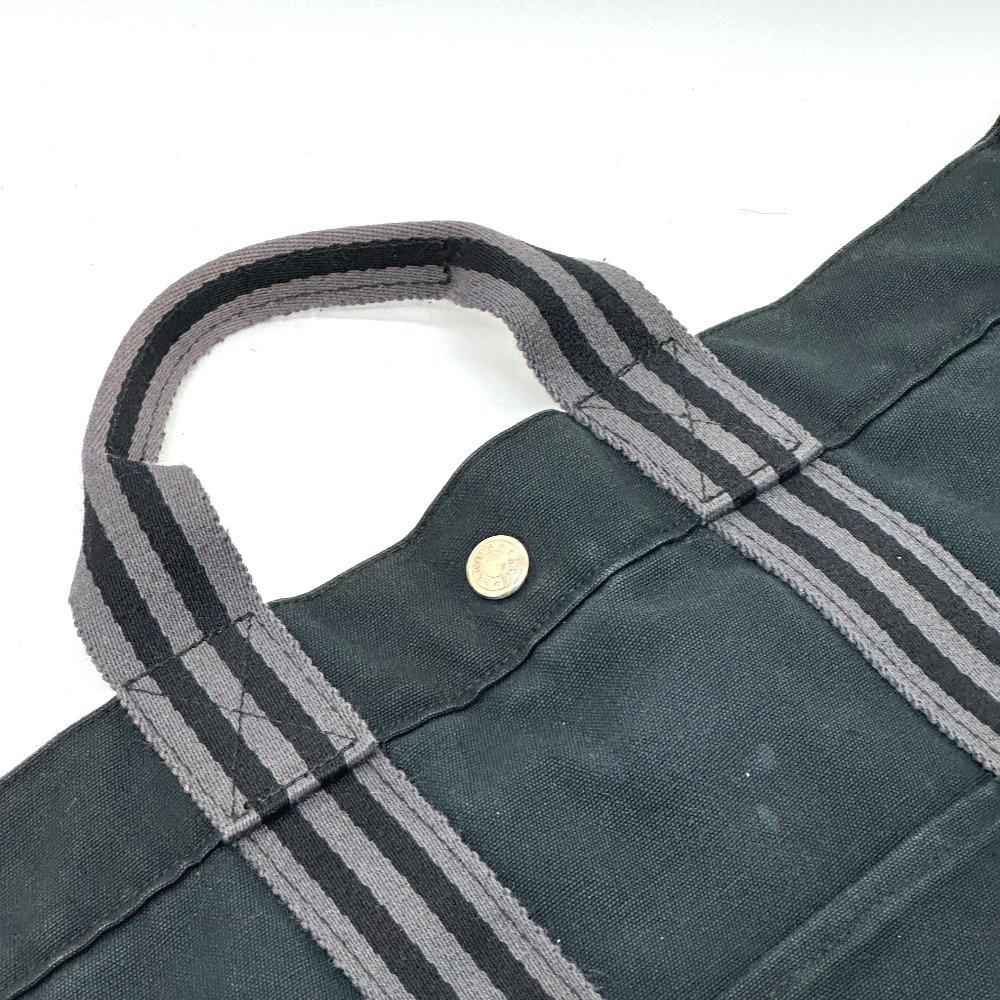 HERMES Fourre Tout tote MM Bag Tote Bag Canvas Black
