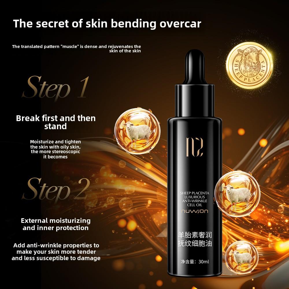 Роскошное клеточное масло с овечьей плацентой, разглаживающее морщины, интенсивная обновляющая сыворотка для кожи, увлажнение и сияние молодости