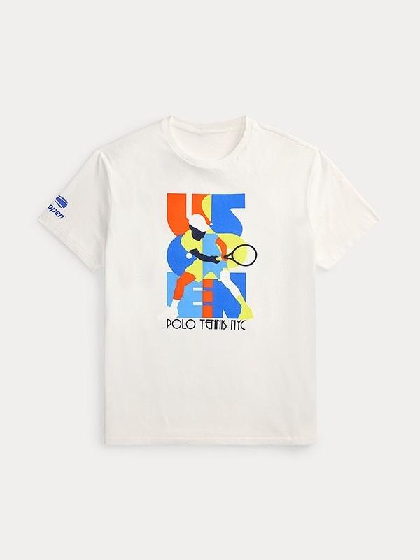 US Open Tennis Graphic T Shirt Polo Tennis NYC Retro Tennis Player Print Short Sleeve Tee Unisex Women Casual Sports Tshirt