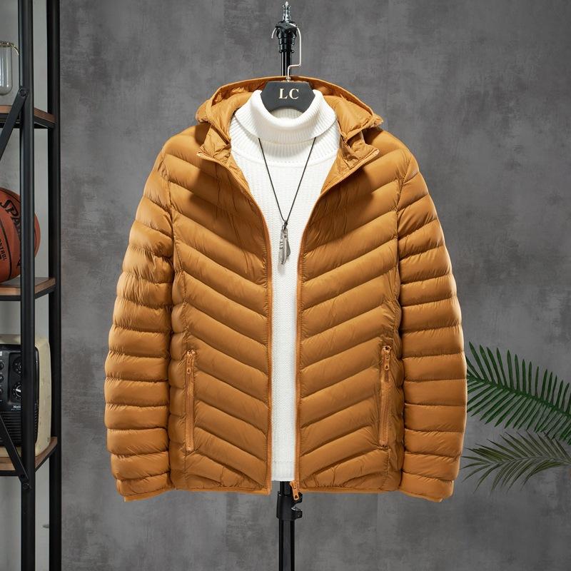 Spare Ribs Cotton Coat Men's Winter Coat Detachable Hood Casual Jacket Fashion Versatile Casual Cotton Coat Cotton Jacket
