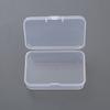 2Pcs Square Plastic Transparent Storage Box Small Items Sundries Organizer Case
