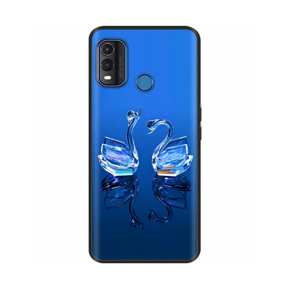 For Nokia G11 Plus Case Cute Heart Flower Soft Silicone Back Cover for Nokia G11 Plus NokiaG11 G 11 Bumper Black TPU Phone Cases