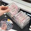 Dust-proof Fake Nail Storage Box Acrylic Badge Storage Box Protective Clear Nail Boxes Packaging