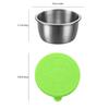 6pcs High Quality Sauce Cup, 304 Stainless Steel Seasoning Plate, Silicone Lid, Leak Proof Tomato Salad Container, Dipping Dish