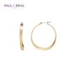 [Paul Brial] Psbe0030 Yg Wave Hoop Ring Earrings