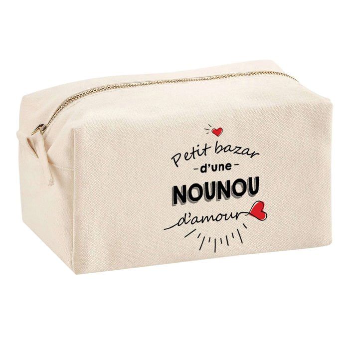 Trousse multifonction Bazar d'une Nounou d'amour Cadeau Anniversaire Fin Année Scolaire Idée | Trousse Scolaire Fournitures Bureau