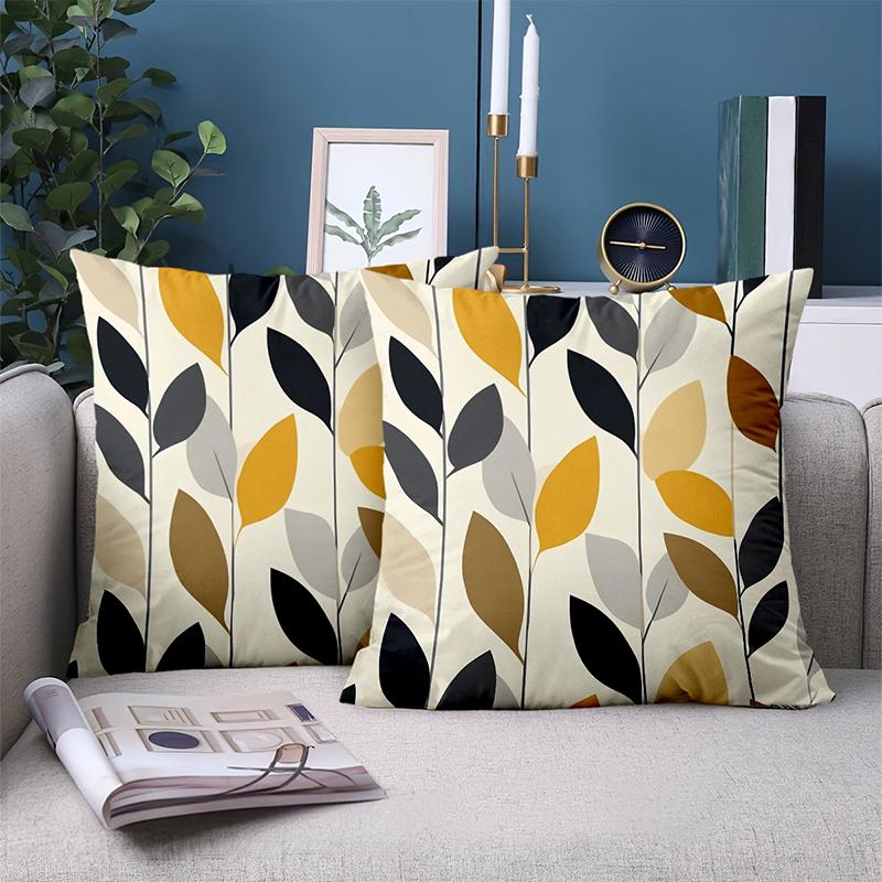 1 Pieces Modern Leaf Pattern Throw Pillow Cushions Set Polyester pillowcase, sofa decorative cushion cov Headboard Pillow