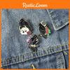 Stylish Black Bird Brooch Eye-catching Rose Crow Enamel Badge For Everyday Wear