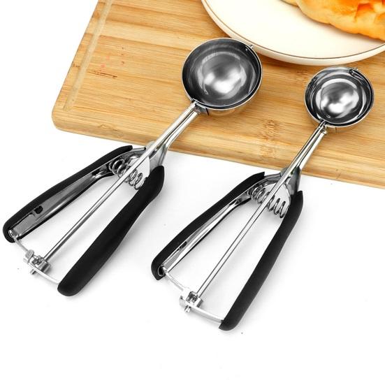 Ложка для мороженого из нержавеющей стали, профессиональная ложка для выкапывания шариков для выпечки, лопатка для фруктов с триггером, десертная ложка для домашних подарков