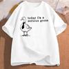 Silly Goose On The Loose T Shirts for Men Women Funny Cowgirl Western Tee Shirt 90s Fashion Graphic T-shirt Short Sleeve Clothes