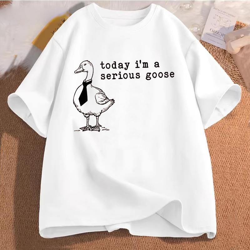 Silly Goose On The Loose T Shirts for Men Women Funny Cowgirl Western Tee Shirt 90s Fashion Graphic T-shirt Short Sleeve Clothes