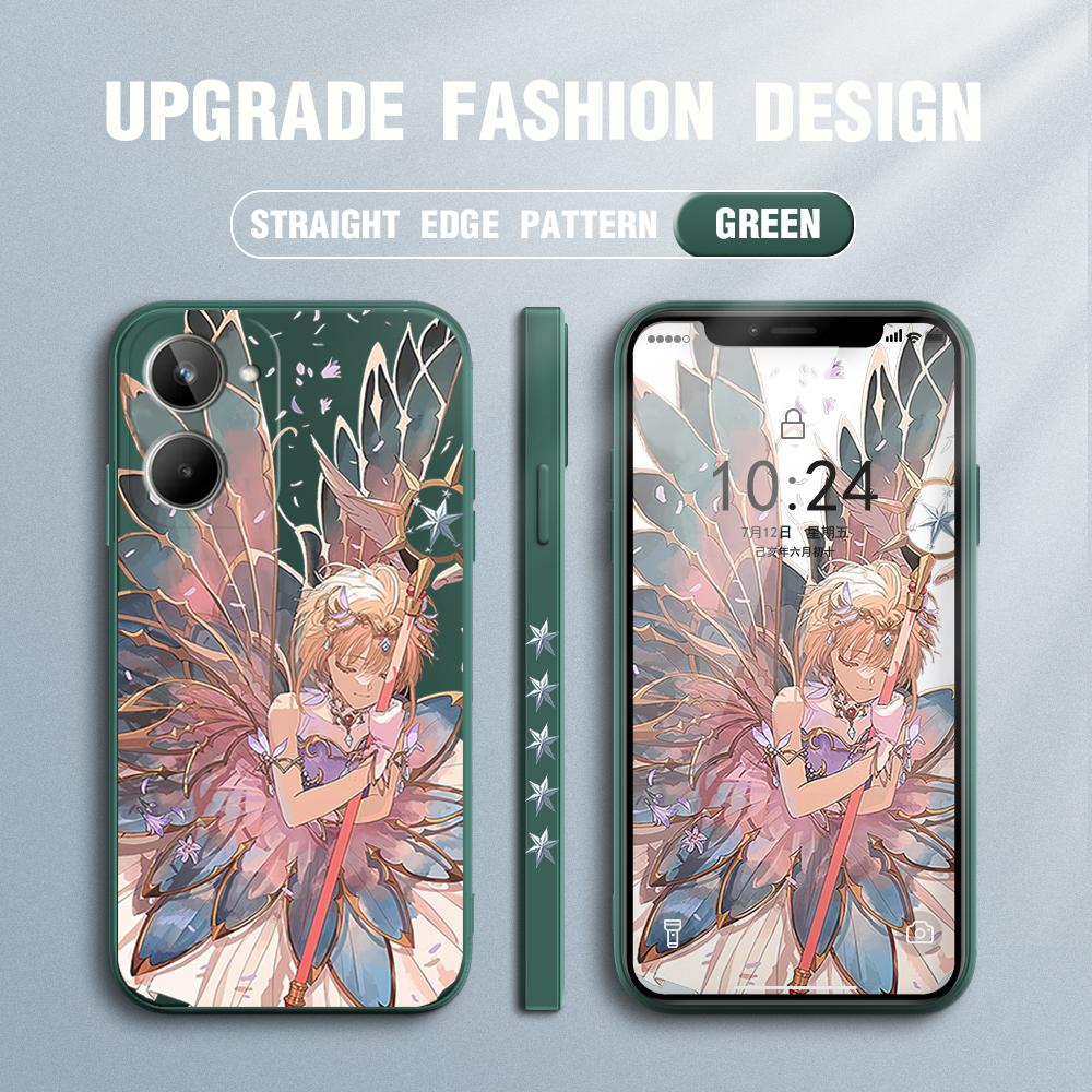 Cartoon Anime Phone Case for iPhone 15 14 13 12 11 Samsung Galaxy S23 S22 A52 A52S Soft Full Protection Square Liquid Silicone Cover