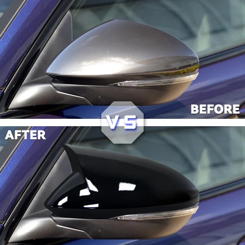 For Alfa Romeo Stelvio 2016-2020 Side Mirror Cover Cap Carbon Fiber Look ABS Plastic Car Exterior Accessories