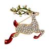 Christmas Brooch Pins Rhinestone Dresses Scarf Cardigan Brooch Xmas Gift Decoration