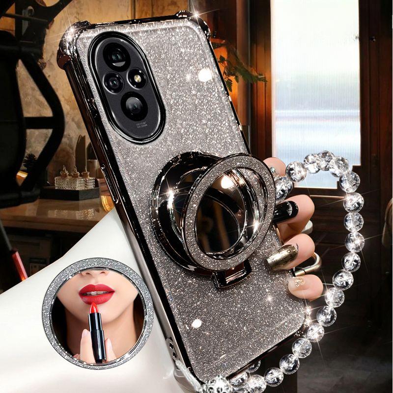 Противоударный чехол-браслет с кристаллами и блестящим покрытием для телефона Magsafe для Huawei Honor 200 100 90 80 70 60 Pro