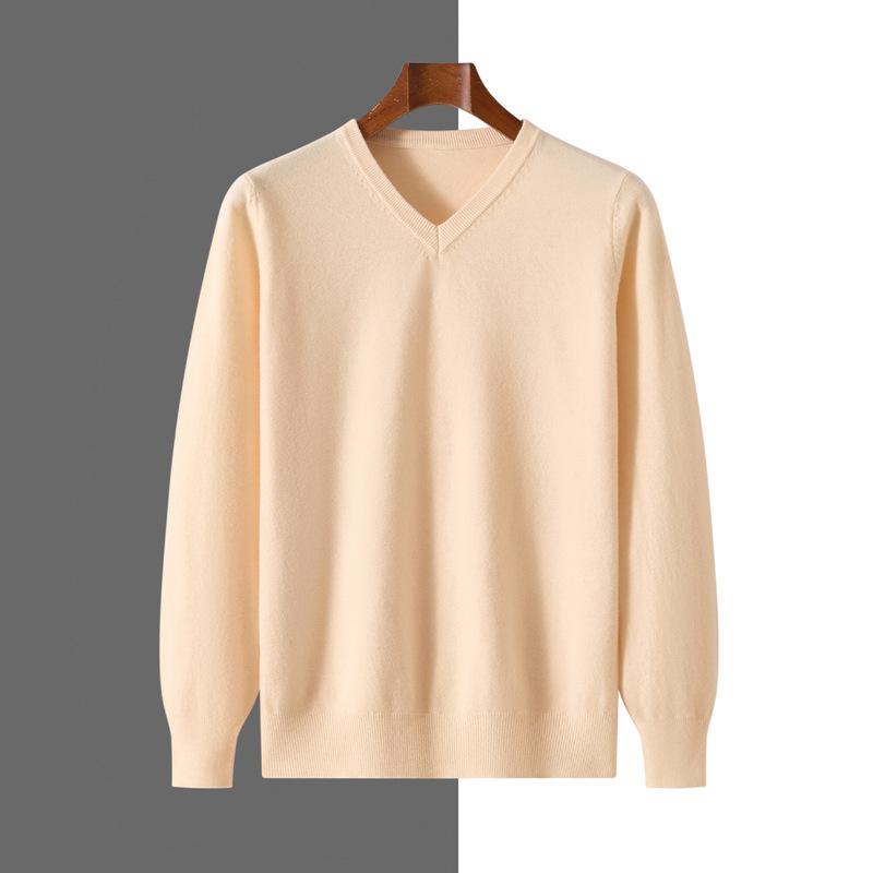 Men S V Neck Pullover Knit Sweater Casual Business Style