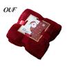 Festive Party Favor Gifts Christmas Towel, Soft Coral Fleece Decorative Red/Green/White Hand Towel for Holiday Souvenirs Friends Bathroom and Kitchen