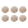 1/6Pcs Women Button Covers Shiny Rhinestone Cufflinks Snap-on Removable Button Clips Shirt Dress Accessories