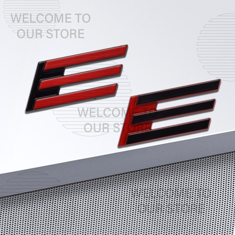 Car Decor Metal E Letter Emblem 3D Sticker Accessories For Peugeot EV 208 2008 308 5008 3008 iOn Expert Tail Rear Trunk Decals