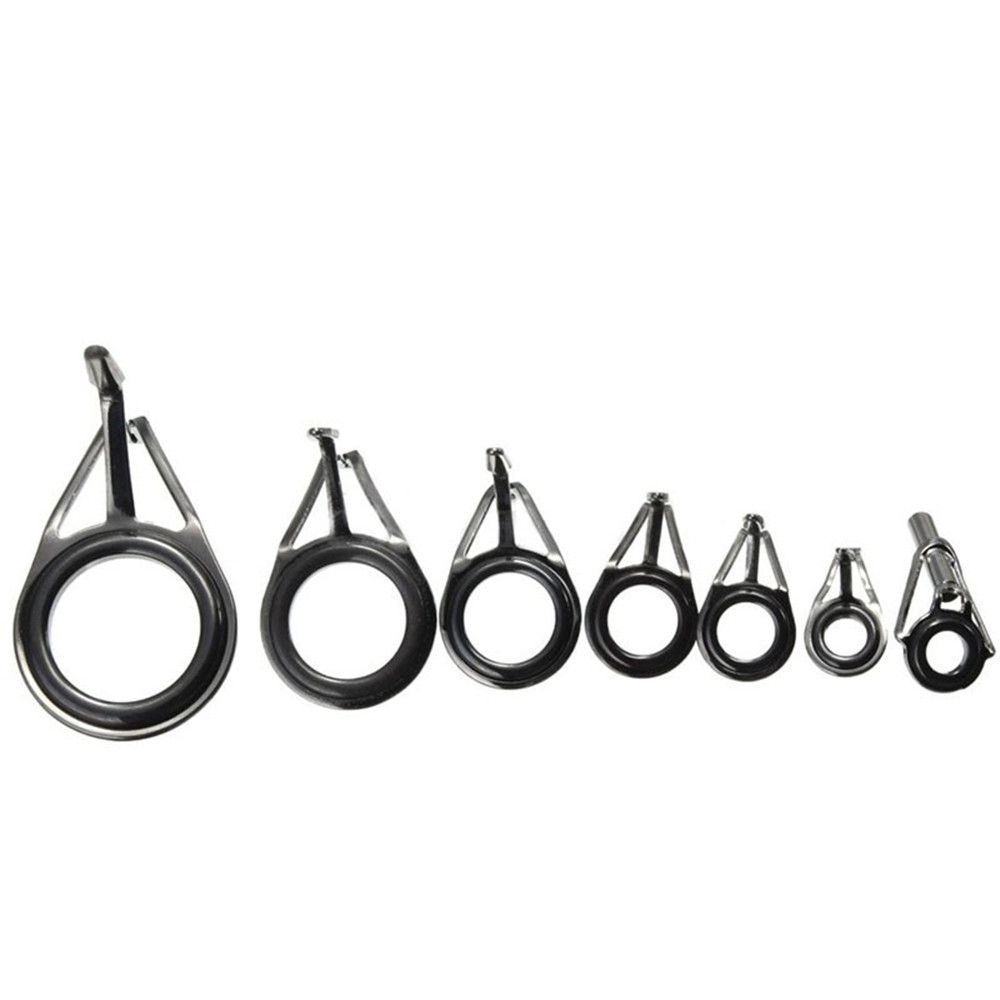 Hot New Line Fish Pole Eyes Fish Outdoor Fishing Rod Tip Guides Repair Kits