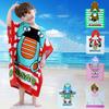 Children Bath Towel Cartoon Printing Kids Beadch Hooded Bath Wrap Poncho Quick-drying Super Absorbent Swimming Towel Windproof Wearable Towel Toddler