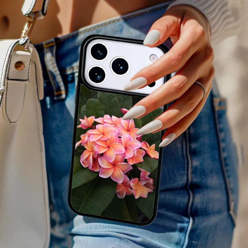 Чехол для телефона с тропическими цветами франжипани для iPhone 17 Air 14 15 13 12 Max Чехол для Apple 14 15 16 16e 11 Pro Max Plus Coque
