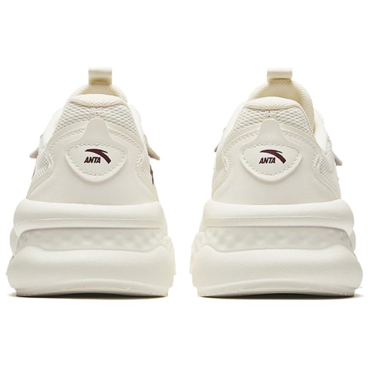 Anta Lifestyle Series Retro амортизирующие нескользящие низкие повседневные туфли мужские кроссовки белые красные 912428823-4