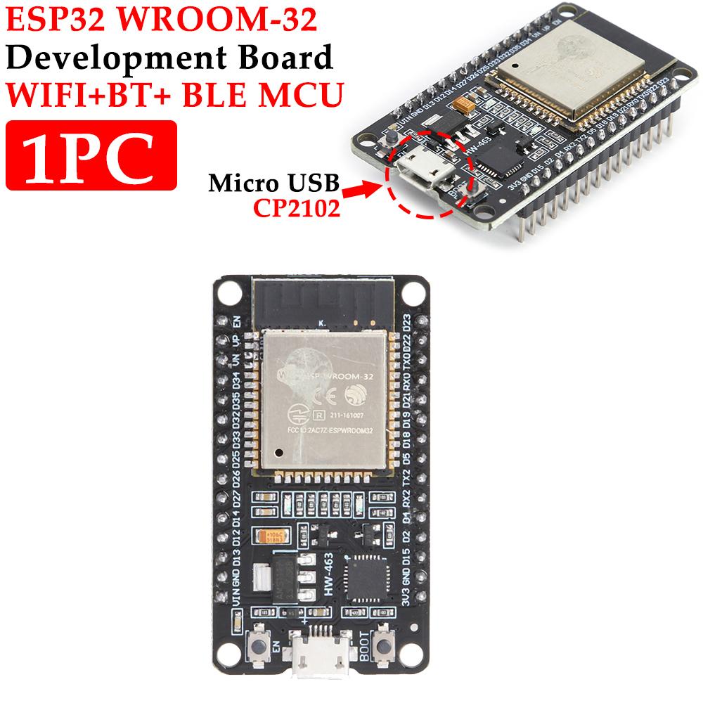 Плата разработки ESP32 WROOM-32 USB CP2102/ TYPE-C CH340C WiFi+Bluetooth Сверхнизкое энергопотребление Двухъядерный беспроводной модуль