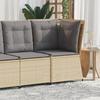 VidaXL Garden Corner Sofa with Beige Cushions Wicker, Garden Corner Sofa, Garden Corner Seat, 368985
