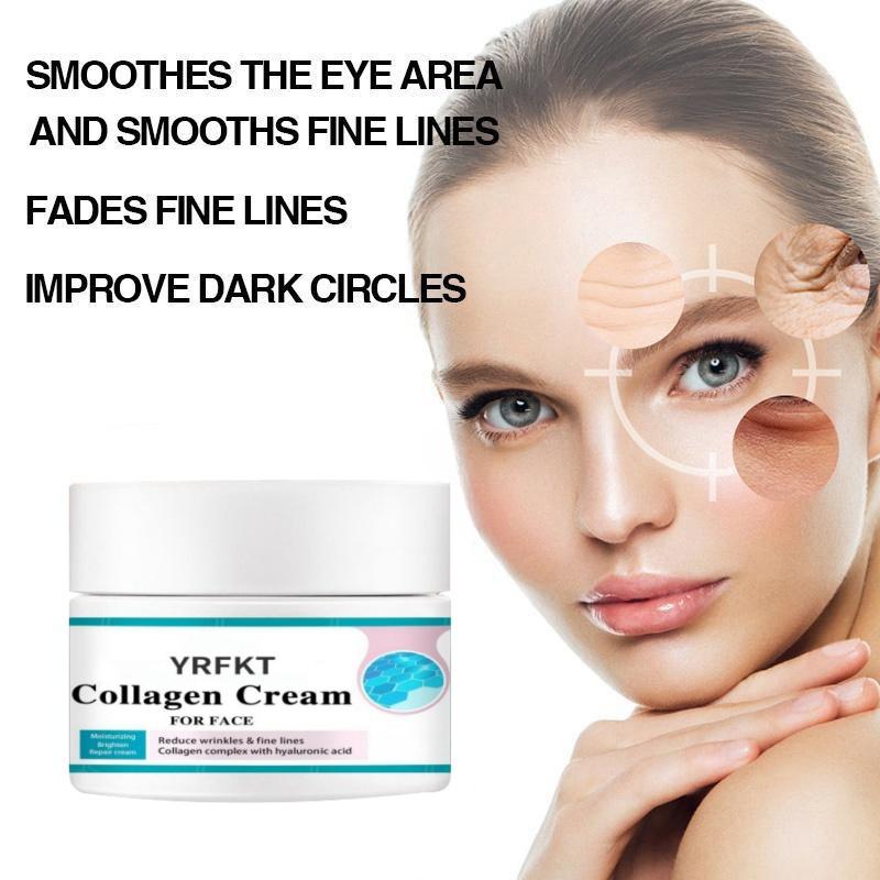 Коллагеновый крем для лица, увлажняющий питательный крем, уменьшает морщины, осветляет кожу, крем для лица, уход за кожей лица