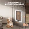 Pet Door for Door with Lock and Magnetic Flap System Aluminum Frame Small