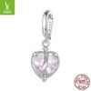 Pink Love Diy Bracelet Necklace Pendant, Girl Dream Sweet Wind S925 Sterling Silver Beads
