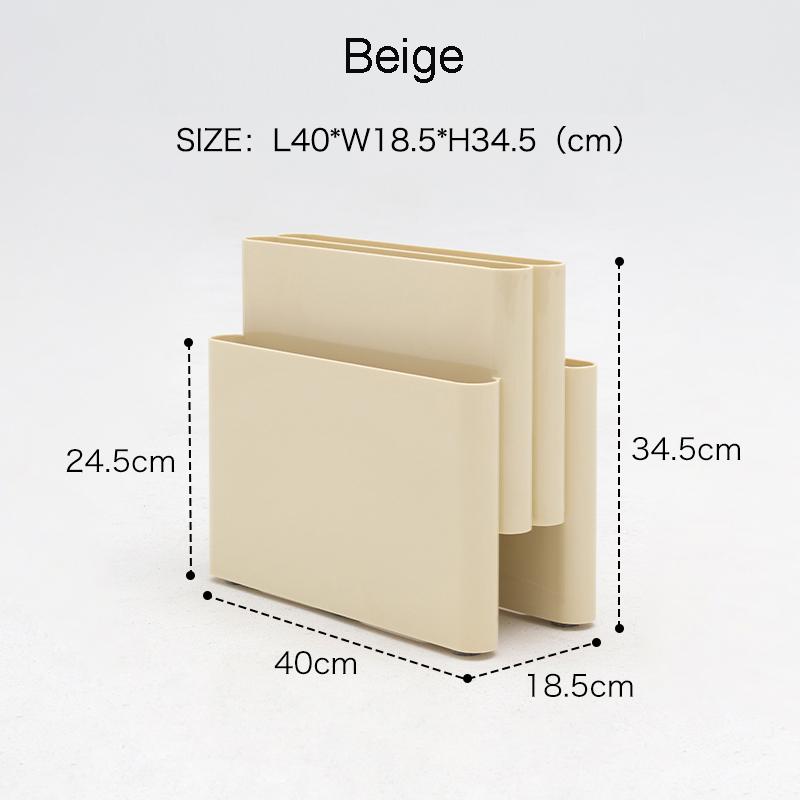 Scandinavian Style Storage Holder Stand Magazine Rack ABS Plastic PC Clear Retro Four Pockets designed for Living Room Room