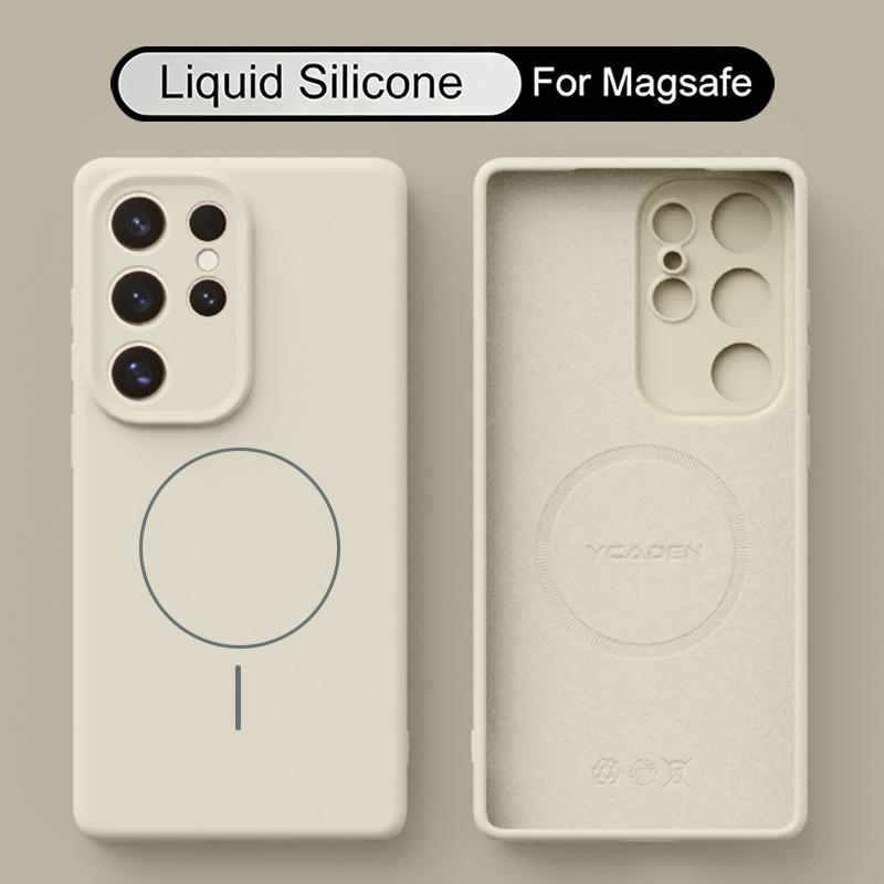 Чехол S25 Ultra Магнитный Для Magsafe Жидкий Силикон Мягкая Крышка Телефона Для Samsung Galaxy S26 Ultra S25 S24 S23 S22 Plus Capa