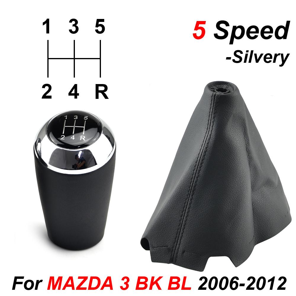 Ручка переключения передач 5/6 скоростей для MAZDA 3 BK BL 5 CR CW 6 II GH CX-7 ER MX-5 NC III MT, кожаный рычаг, рукоятка, хедболл