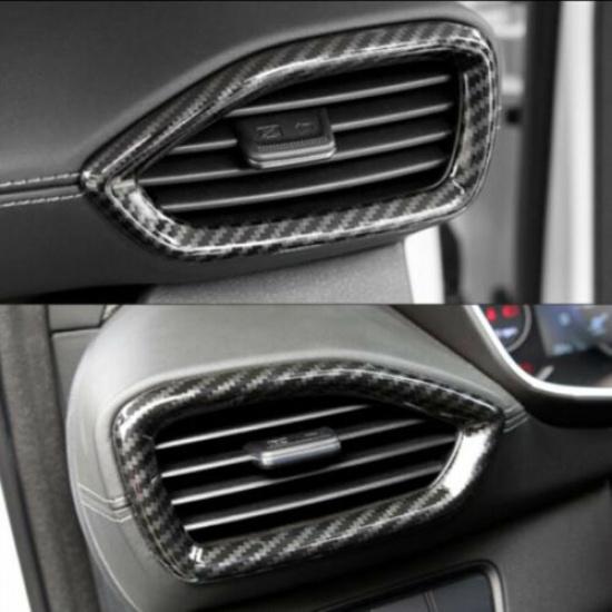 2X Carbon Fiber Side Air Outlet Vent Cover Trim For Hyundai Santa Fe 2019-2022