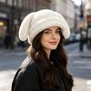 Thickened Fur Winter Hat Ear Protection Plush Hat Warm Bucket Hat  Winter