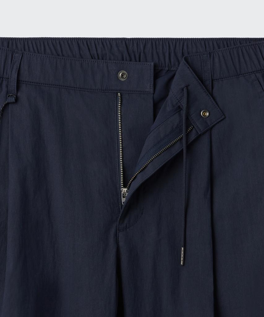 MUSINSA STANDARD [City Leisure] Cn One-Pleat Wide Elastic Waist Pants [Navy]