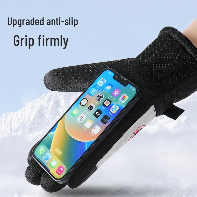 Newcomer Offer: Fleece-Lined Waterproof Ski Gloves for Men & Women - Extra Thick, Non-Slip, Outdoor Warmth