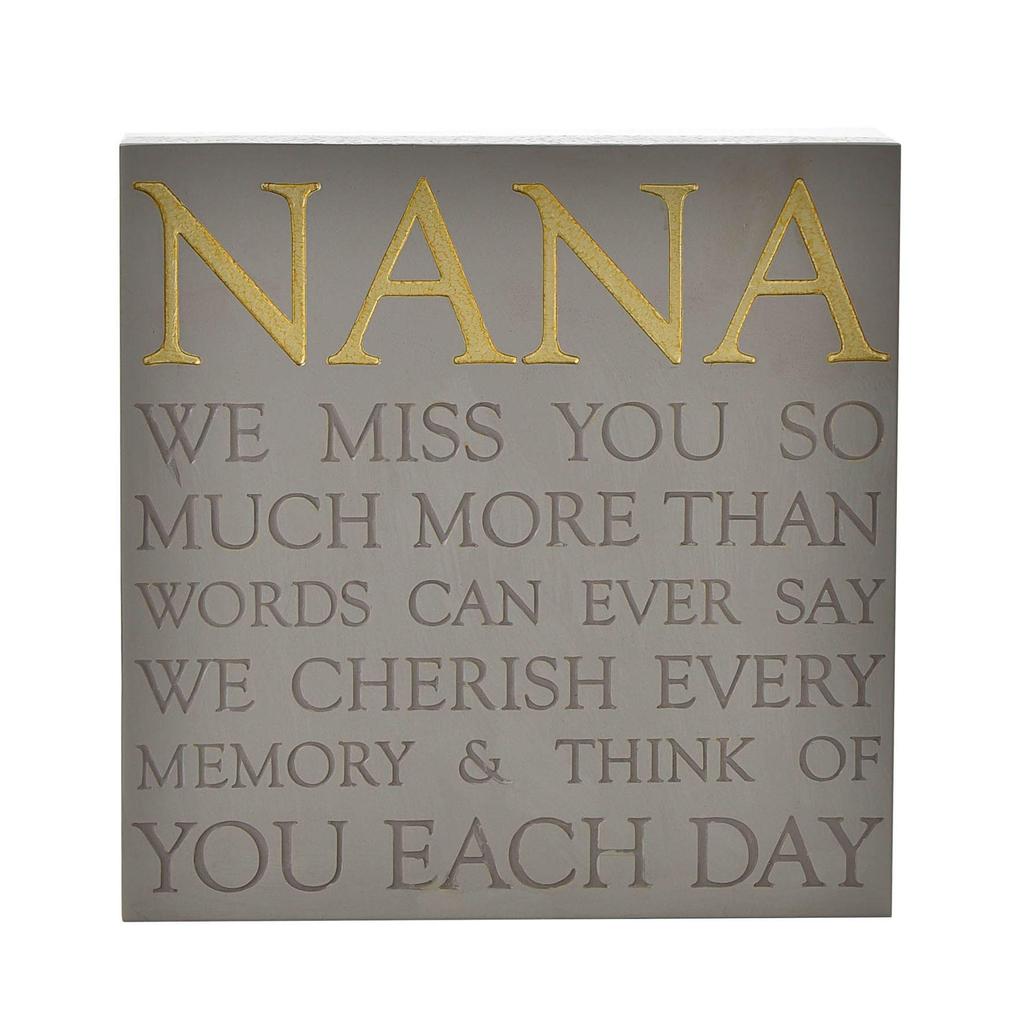 Thoughts of You Memorial Square Plaque - Nana
