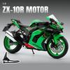 1/9 Kawasaki ZX10R Ninja Литой из сплава Модель мотоцикла Игрушечный транспорт Коллекция Звук и свет Внедорожный Мотоцикл Игрушки Машина