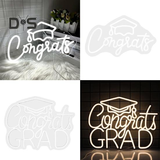 Светодиодный стильный светильник для выпускного сезона, неоновый свет, простая установка, регулируемая яркость, выпускной класс 2025 года, неоновая вывеска, украшение для вечеринки