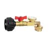 Propane Refill Adapter with Valve and Gauge 90 Degree Fill 1 LB Bottles From 20 LB Tank