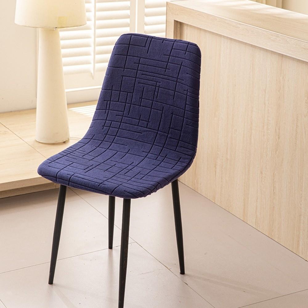 Stretchy Fabric Dining Chair Cover Geometric Texture Seat Case Seat Back Cover Office Chair