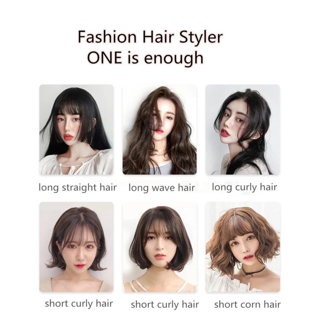 Mini Curling Iron Ceramic Tourmaline Ionic Hair Curler Electric Hot Brush Anti-Scald Curling Wand Portable Travel Hair Brush