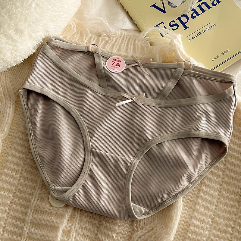 Трусики из чистого хлопка с имитацией двух нитей, антибактериальные, со средней посадкой, чистый соблазн, бесшовные, дышащие, женские трусики-треугольники